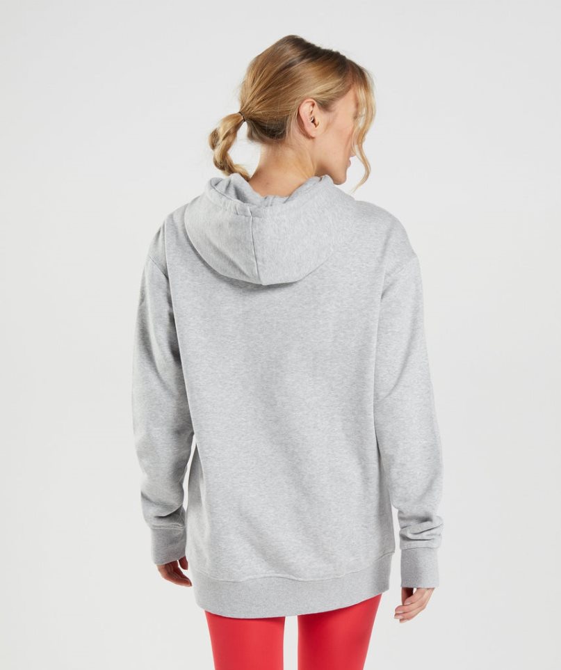 Women's Gymshark Training Oversized Hoodie Light Grey | CA 7N10DA